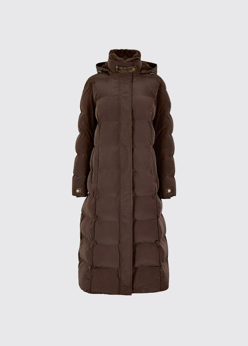 Aldborough Women's full length technical down jacket - Mahogany