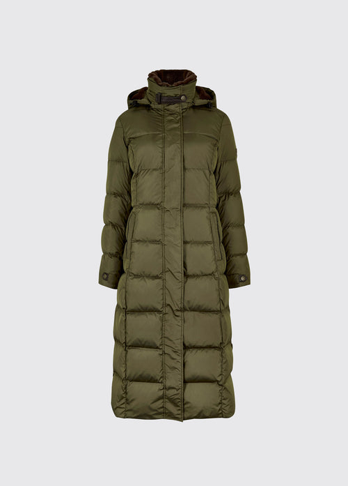 Aldborough Women's full length technical down jacket - Olive