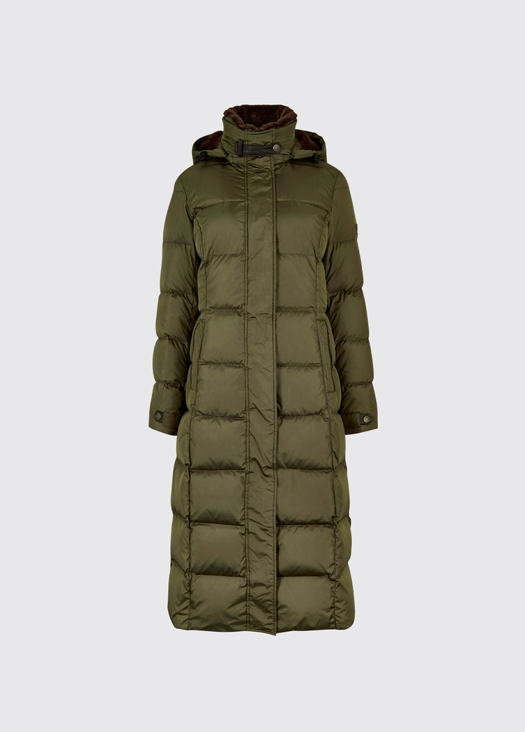 Aldborough Women's full length technical down jacket - Olive