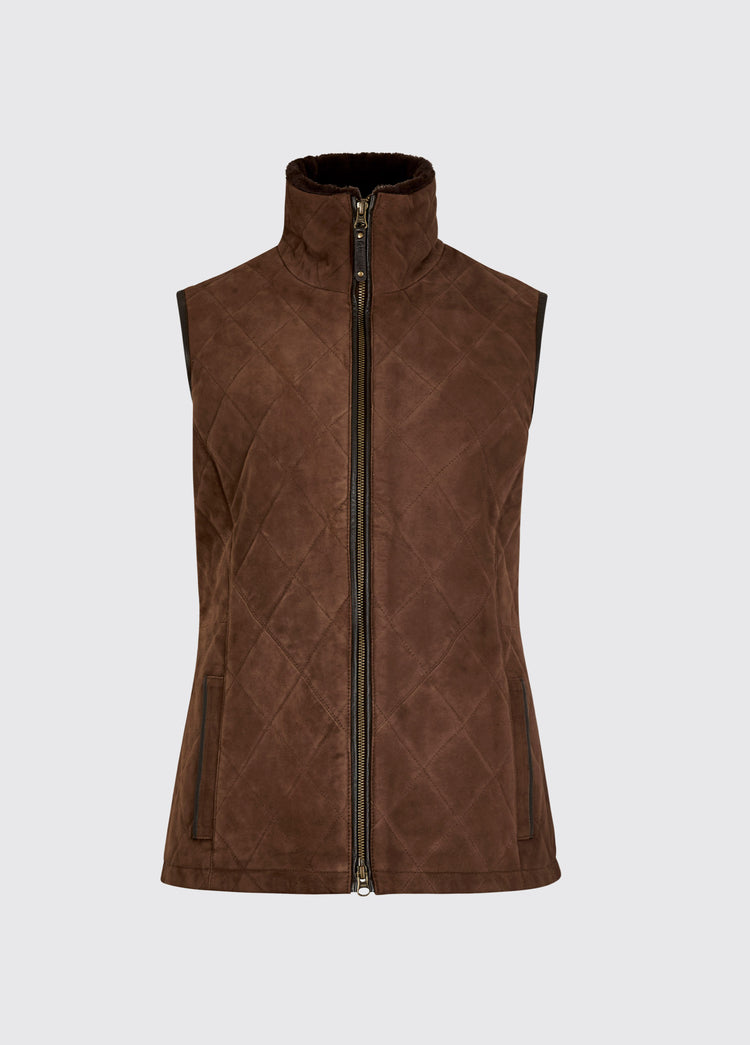 Ballyhale Women’s suede gilet - Walnut