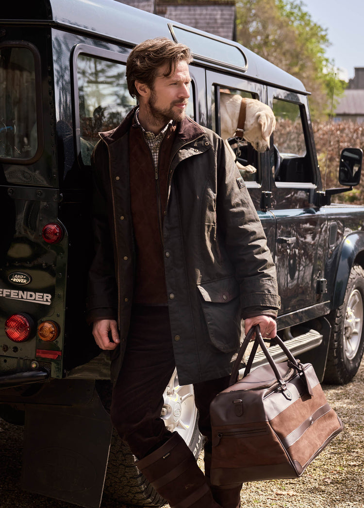 Ballylee Men's Wax Cotton Jacket - Java