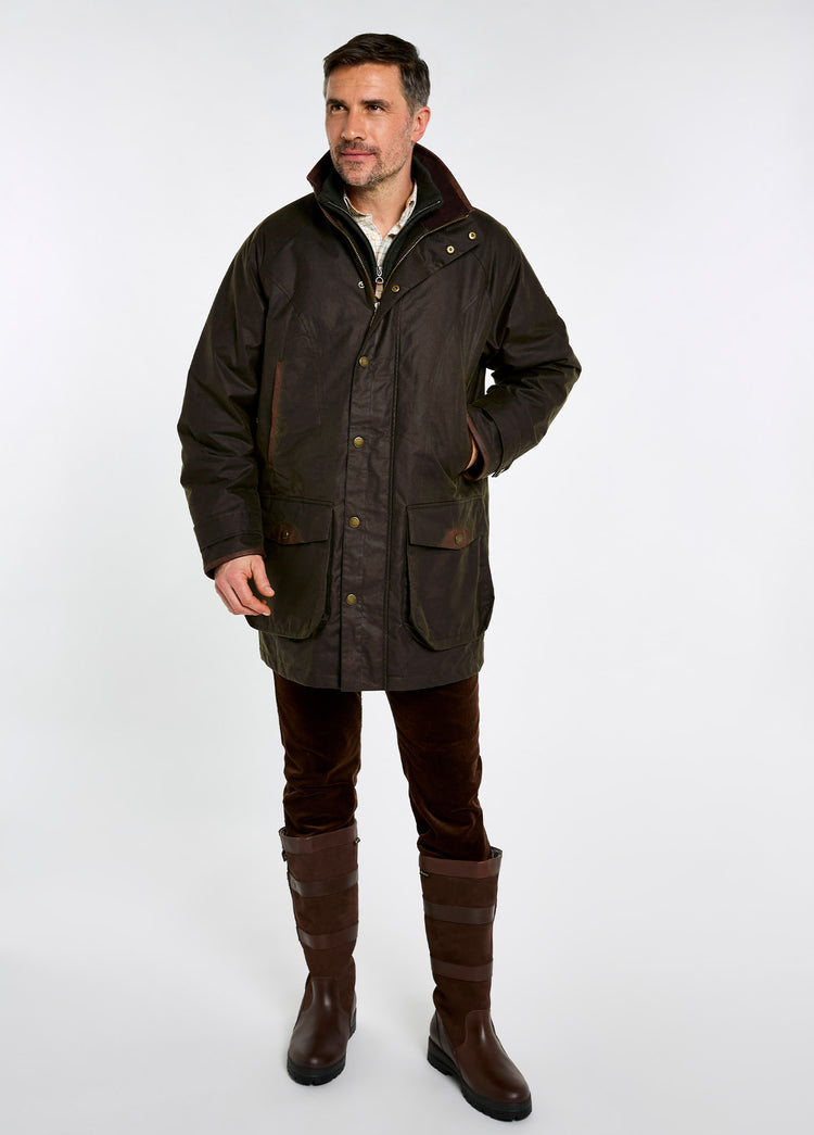 Ballylee Men's Wax Cotton Jacket - Olive