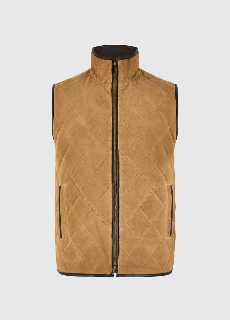 Bellamont Men's Goat suede gilet - Tan