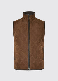 Bellamont Men's Goat suede gilet - Walnut