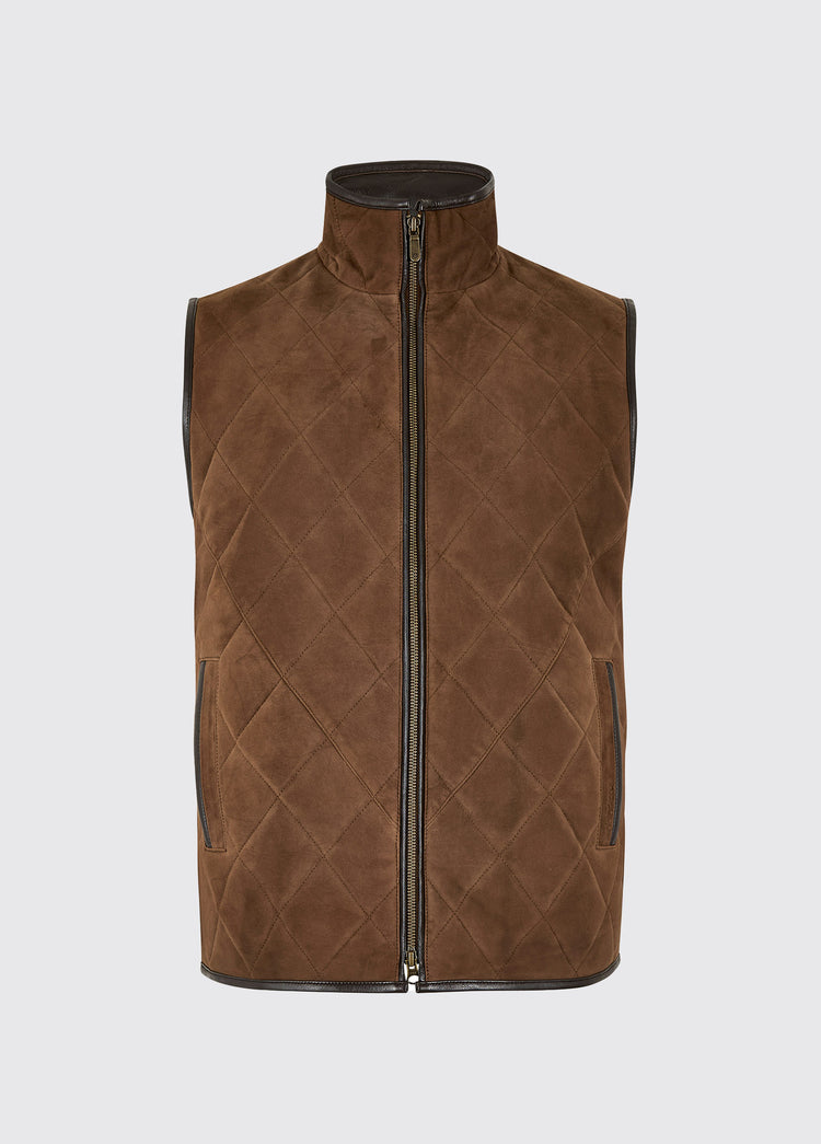 Bellamont Men's Goat suede gilet - Walnut