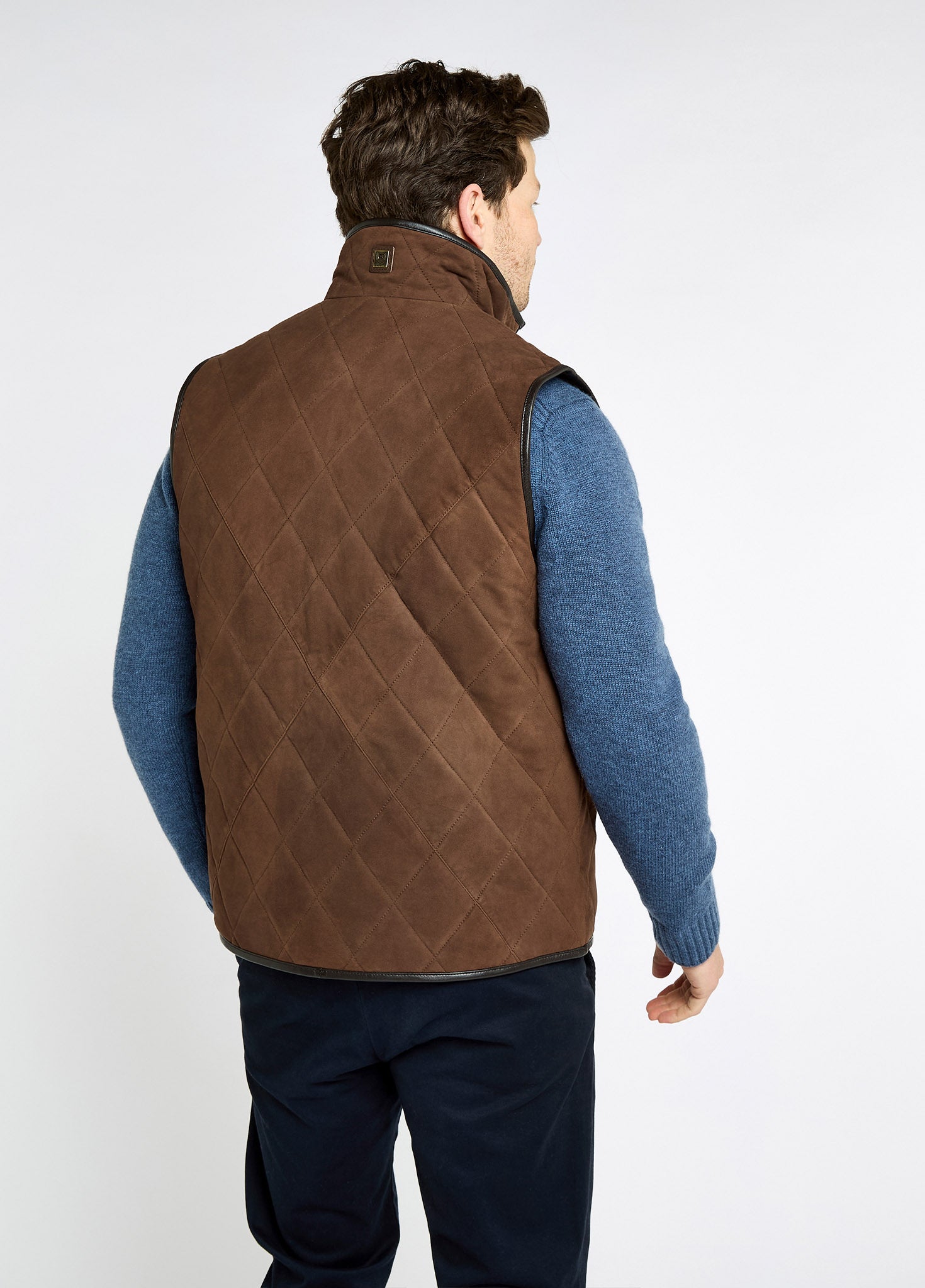 Bellamont Men's Goat suede gilet - Walnut
