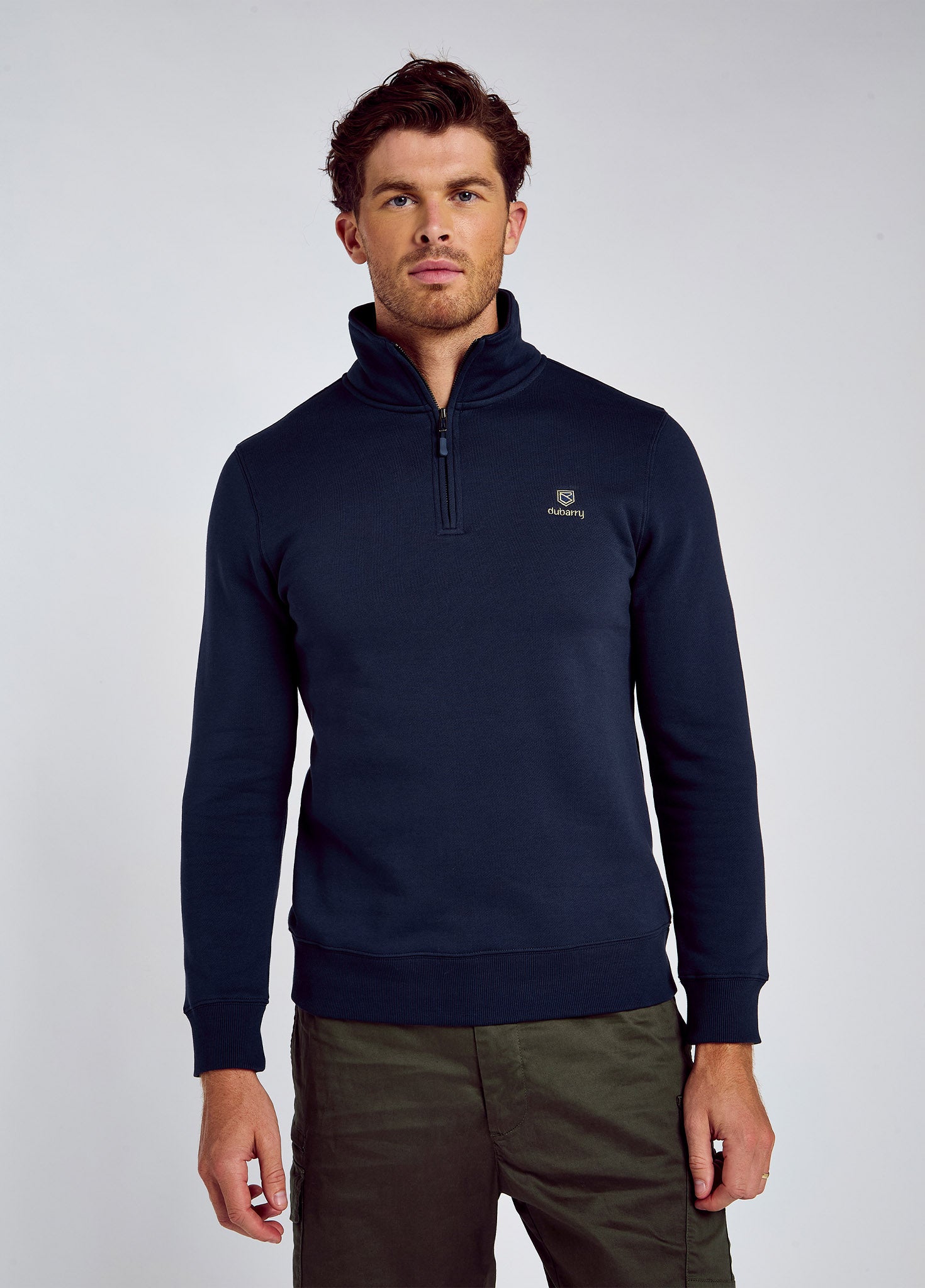Boyce Men's Zip Neck Sweater - Navy