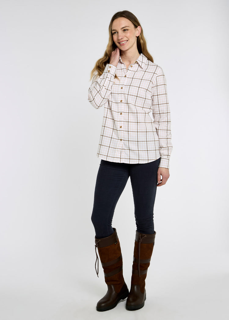 Brooklime Women’s check shirt - Dusky Rose
