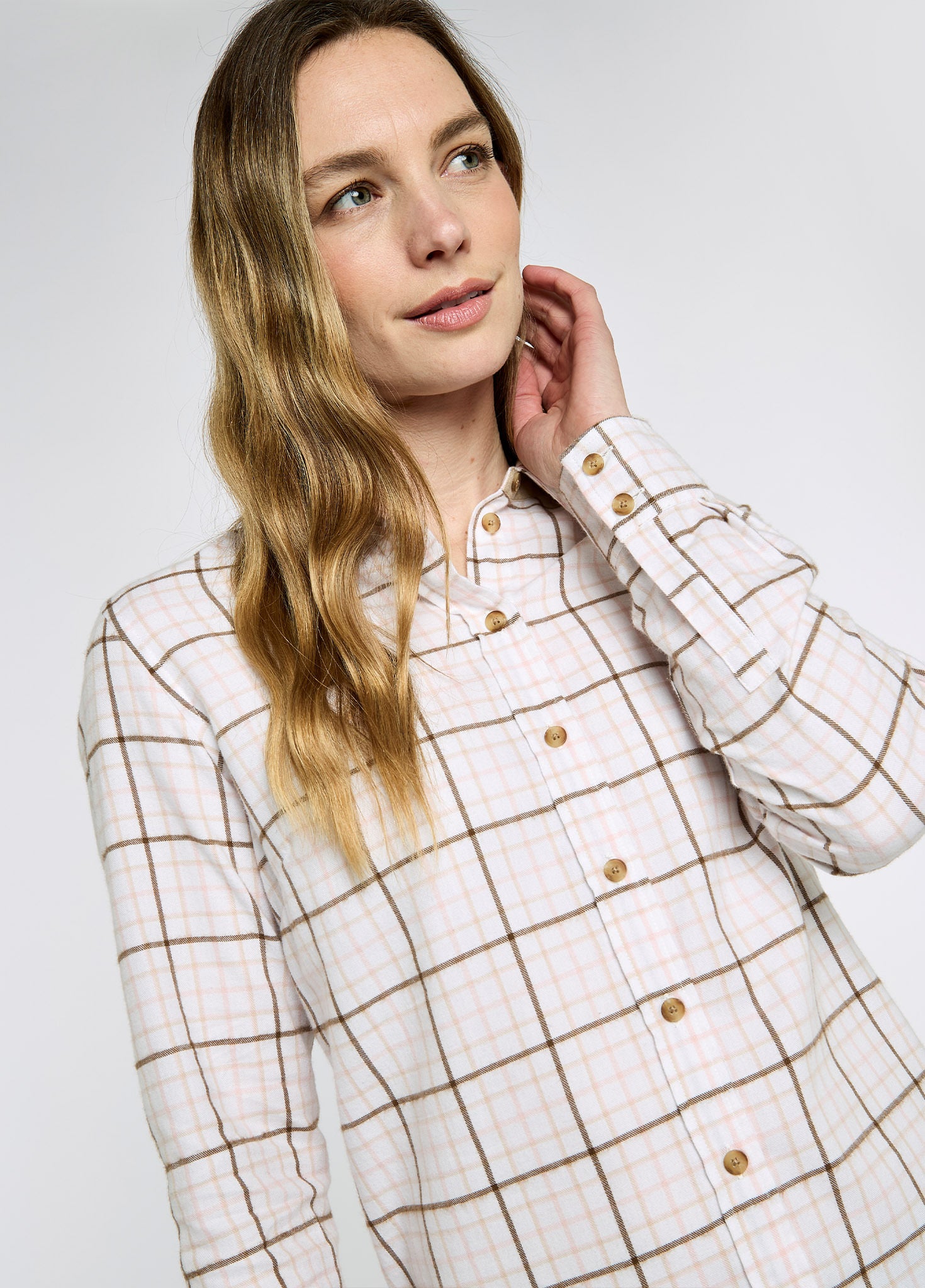 Dubarry Ladies Shirt In Checks Japonica Check Shirt Navy