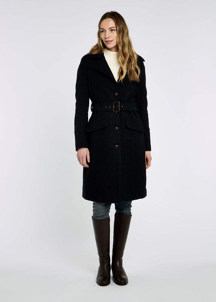 Brookvale Fitted tweed coat - French Navy