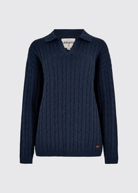 Brownville Women's Cable Knit Jumper - Navy