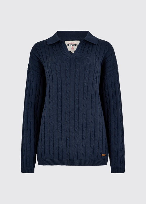 Brownville Women's Cable Knit Jumper - Navy