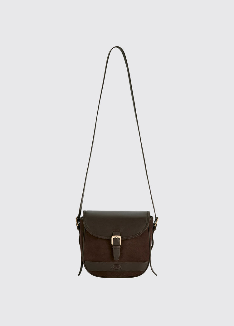 Clara Ladies Leather Saddle Bag - Mocha