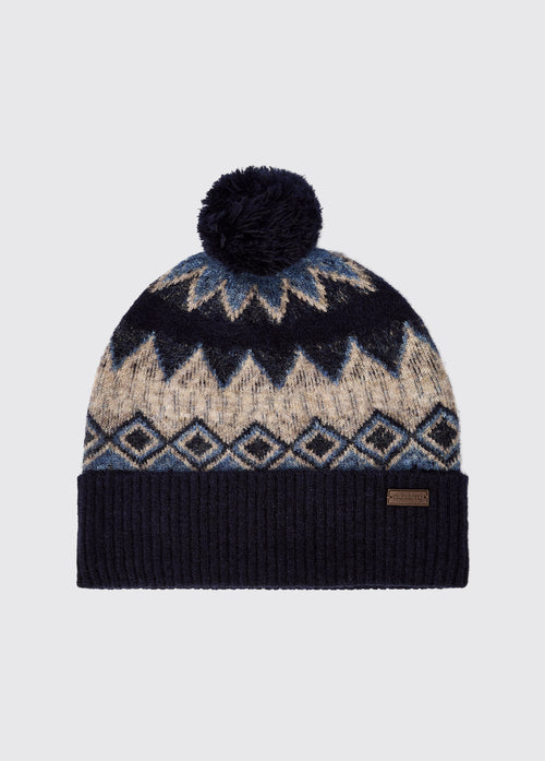 Coolroe Knitted Bobble Hat - Navy Multi