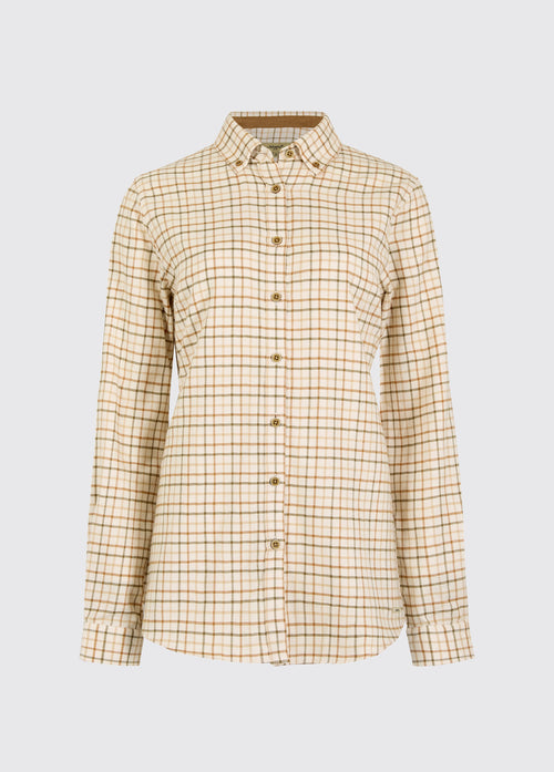 Cornflower Women’s tattersall shirt - Ochre