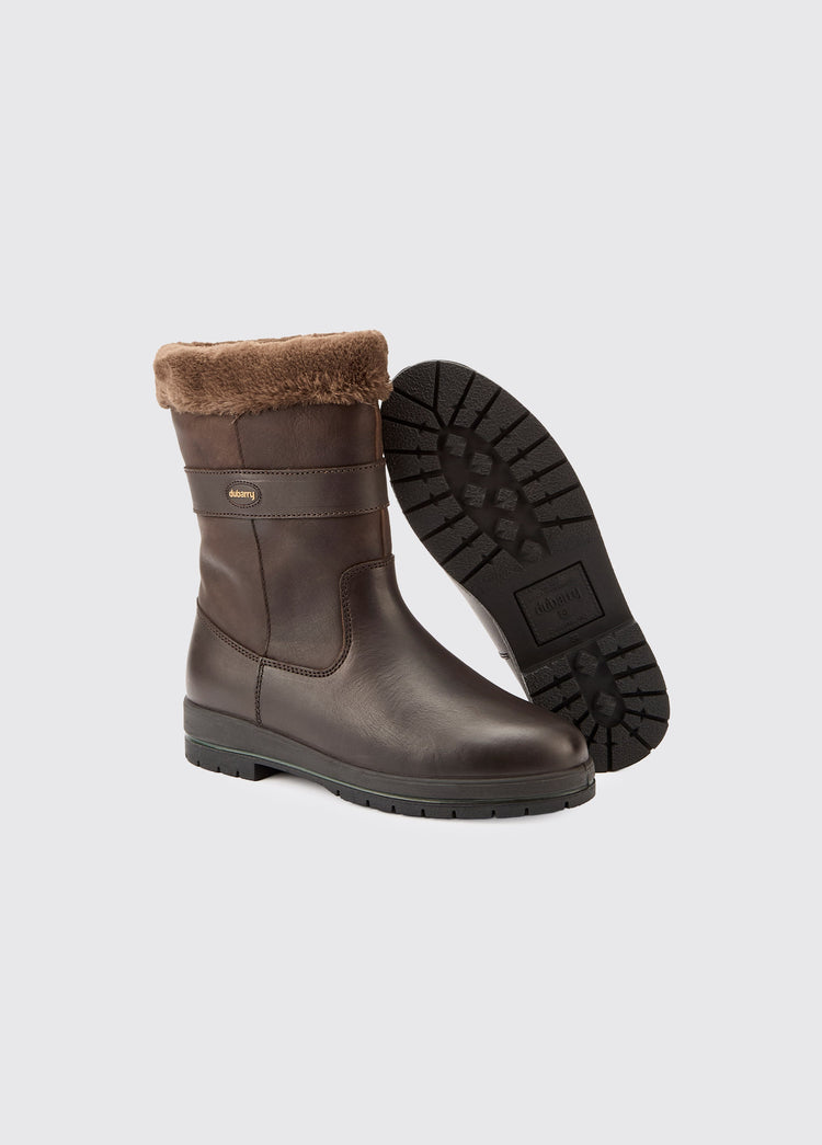 Foxrock Ladies Fur Lined County Boot - Mocha
