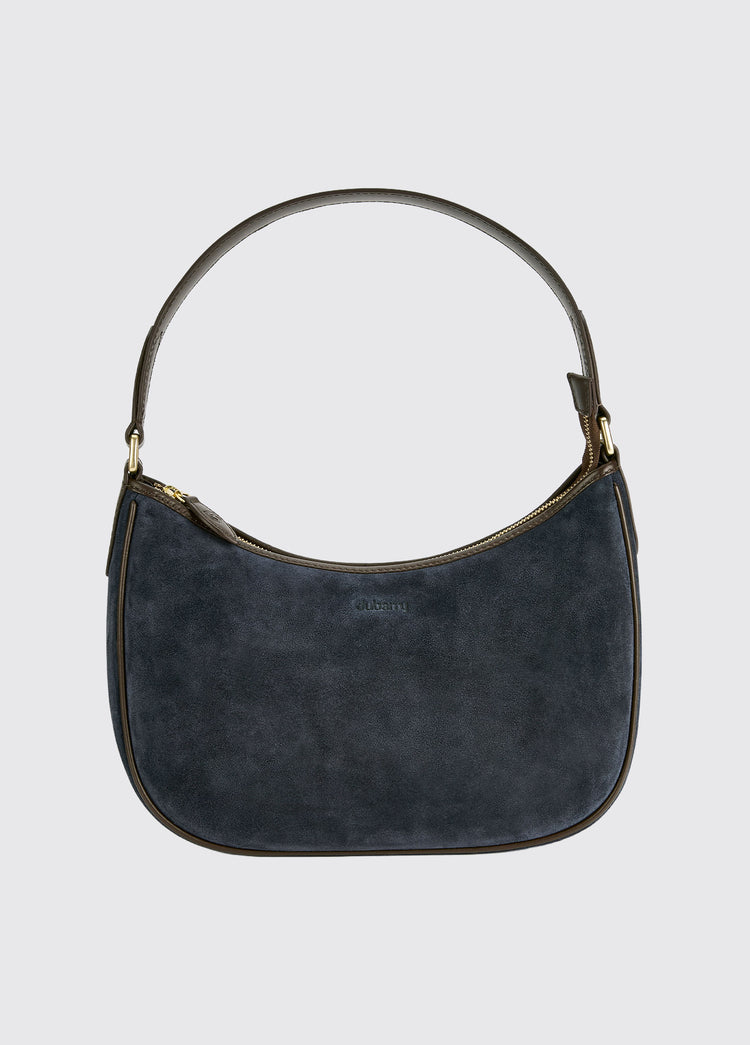 Cushendall Suede And Leather Handbag - Navy