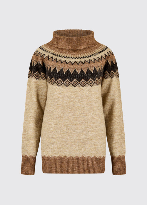 Devlin Women's Fair Isle pattern sweater - Oat Multi