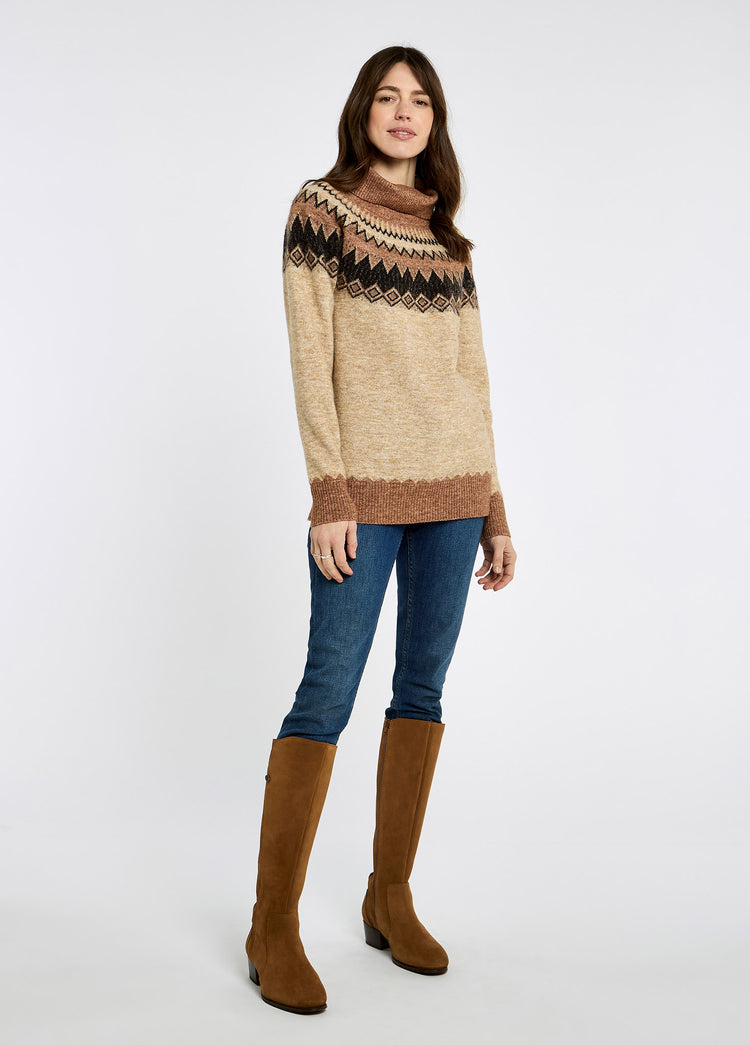 Devlin Women's Fair Isle pattern sweater - Oat Multi
