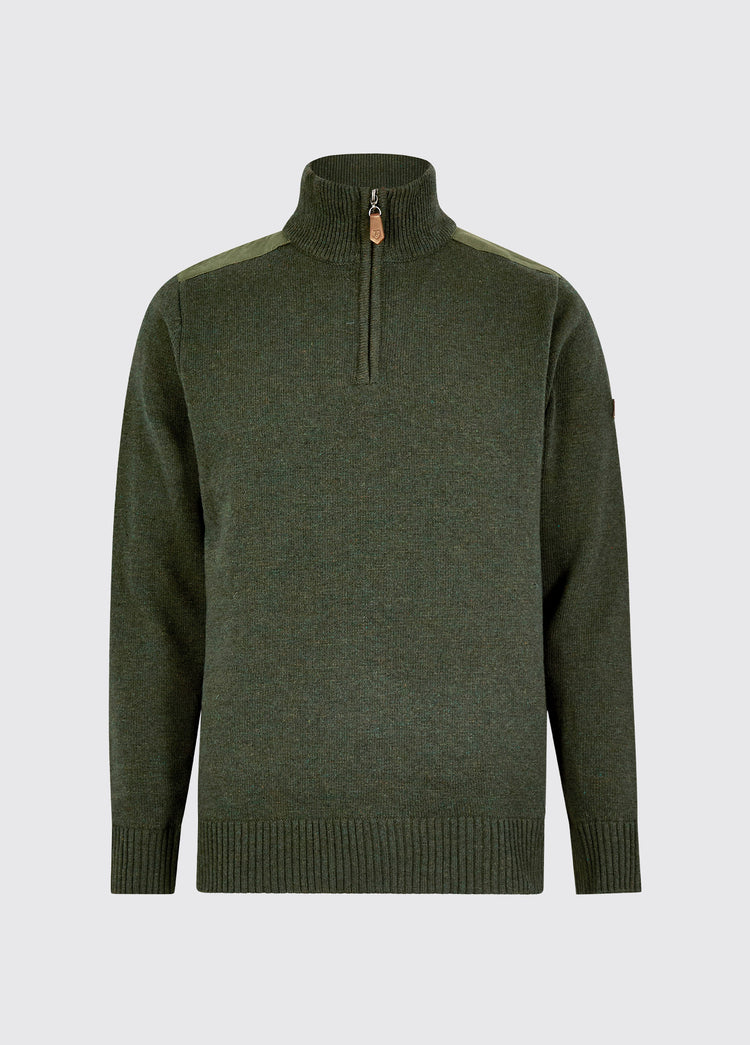 Doherty Men's Zip Neck Sweater - Olive