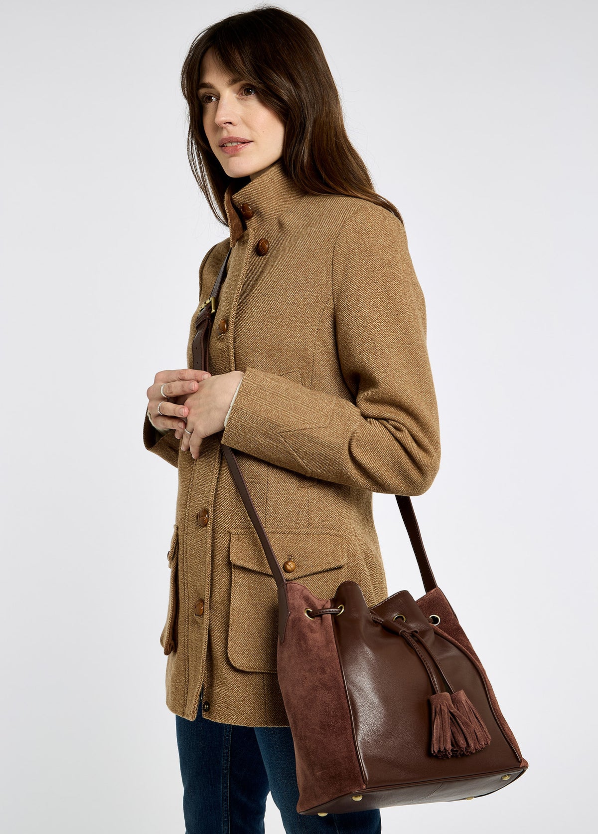 Doonbeg Regatta Doonbeg Cross-body bucket bag - Cedar