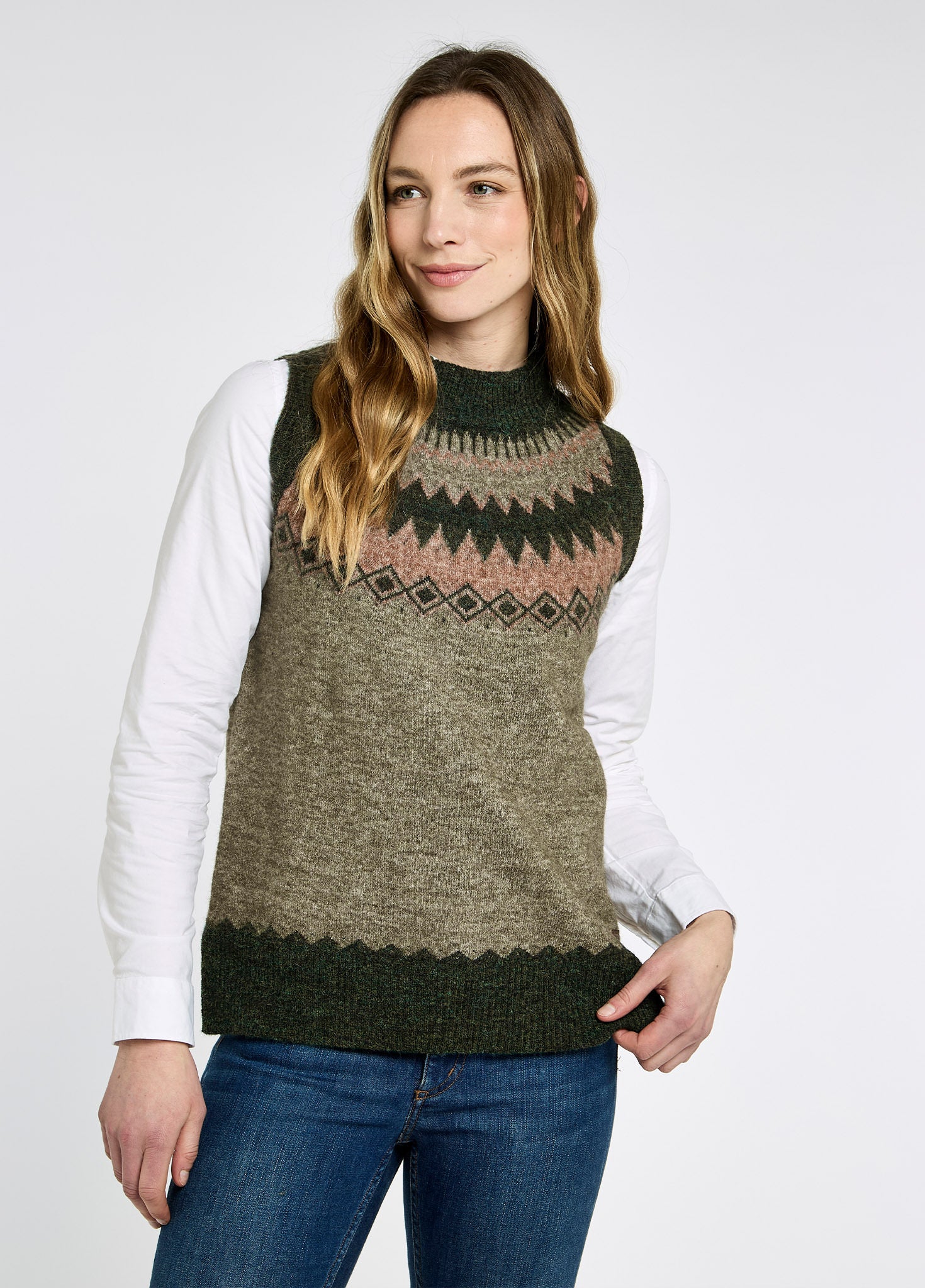 Doublet Oversized Fair Isle Knit Vest