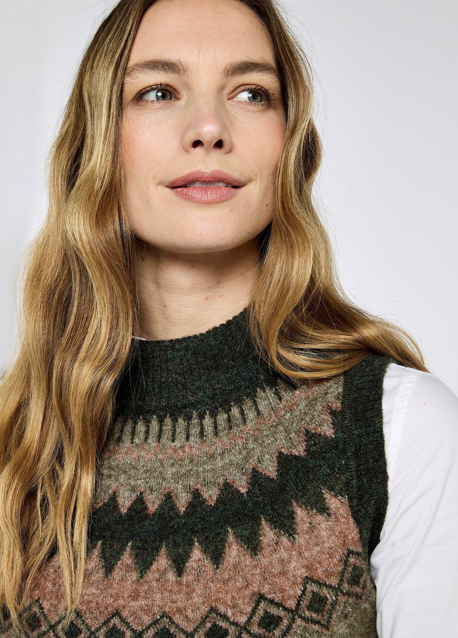 Doublet Oversized Fair Isle Knit Vest