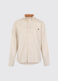 Drumcar Men’s tattersall check shirt - Ochre