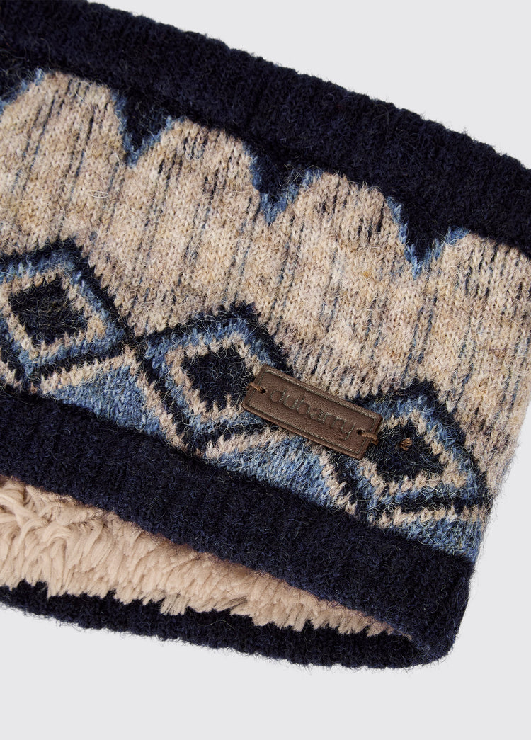 Drumroe Knitted headband - Navy Multi