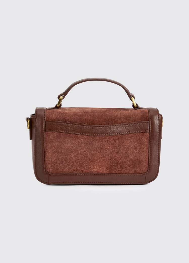 Eadestown Structured handbag in suede and leather - Cedar