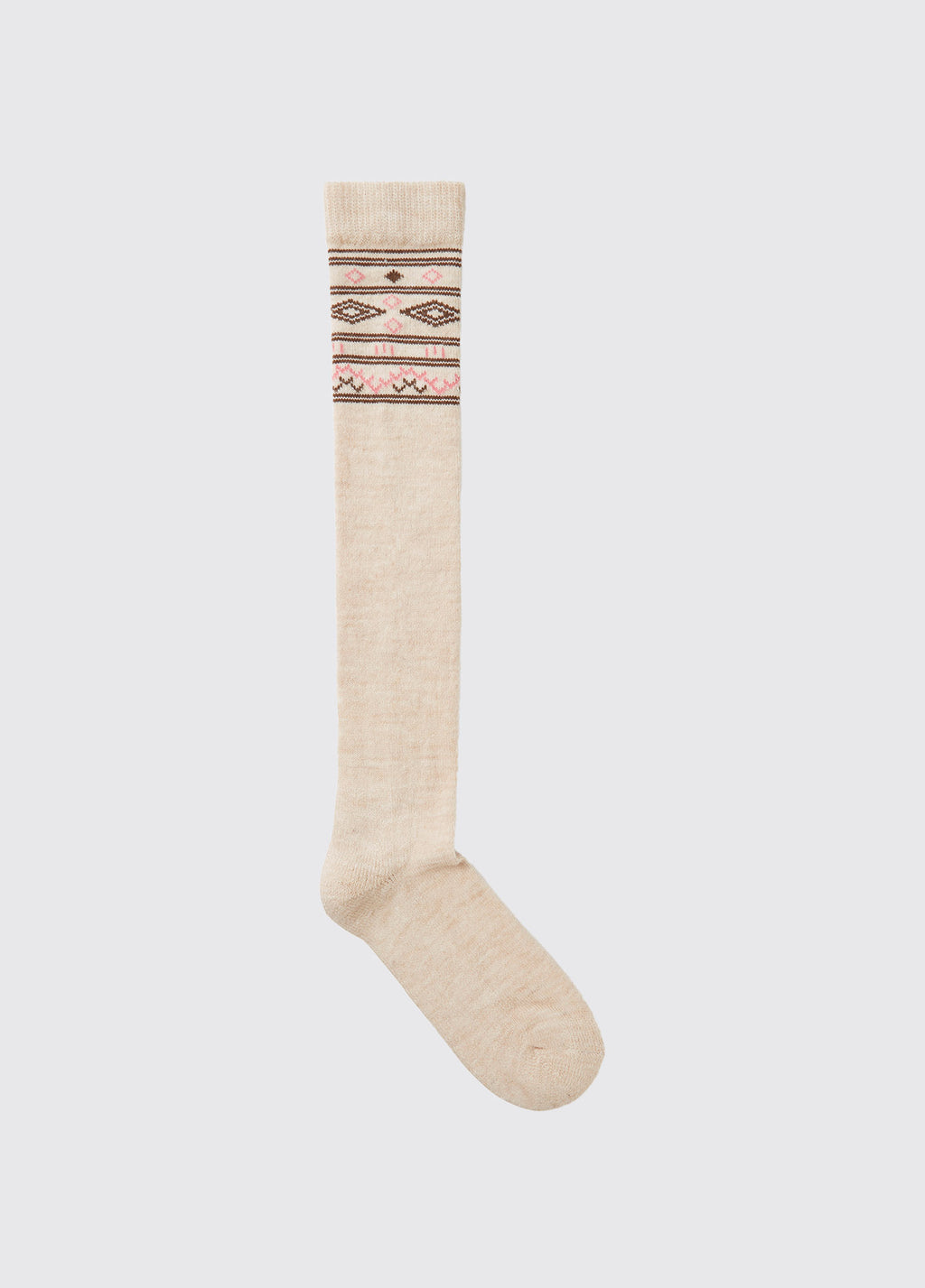 Rolestown Fair Isle Alpaca socks Oat