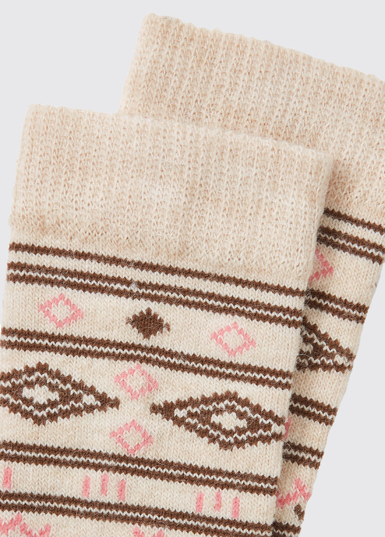 Rolestown Fair Isle Alpaca socks - Oat