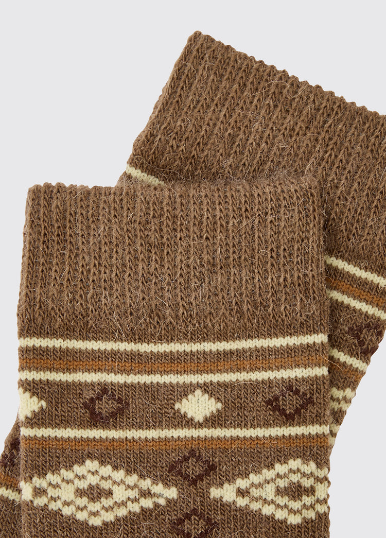 Rolestown Fair Isle Alpaca socks - Elk