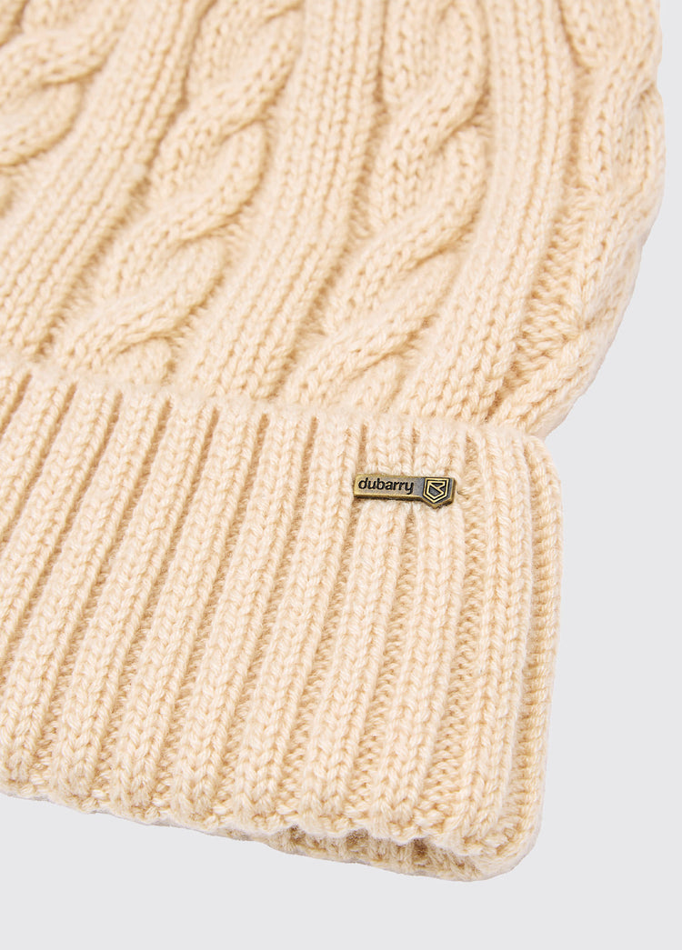 Forester Knitted bobble hat - Chalk