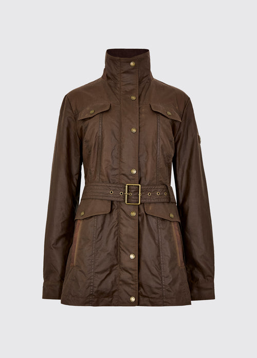 Gandon Women's Wax Cotton Coat - Café