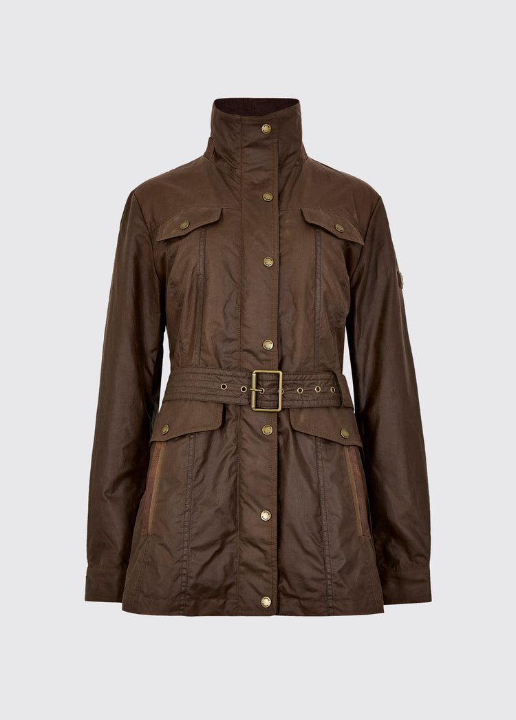 Gandon Women's Wax Cotton Coat - Café
