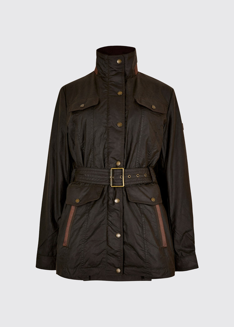 Gandon Women's wax cotton coat - Verdigris