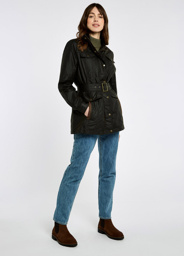 Gandon Women's wax cotton coat - Verdigris