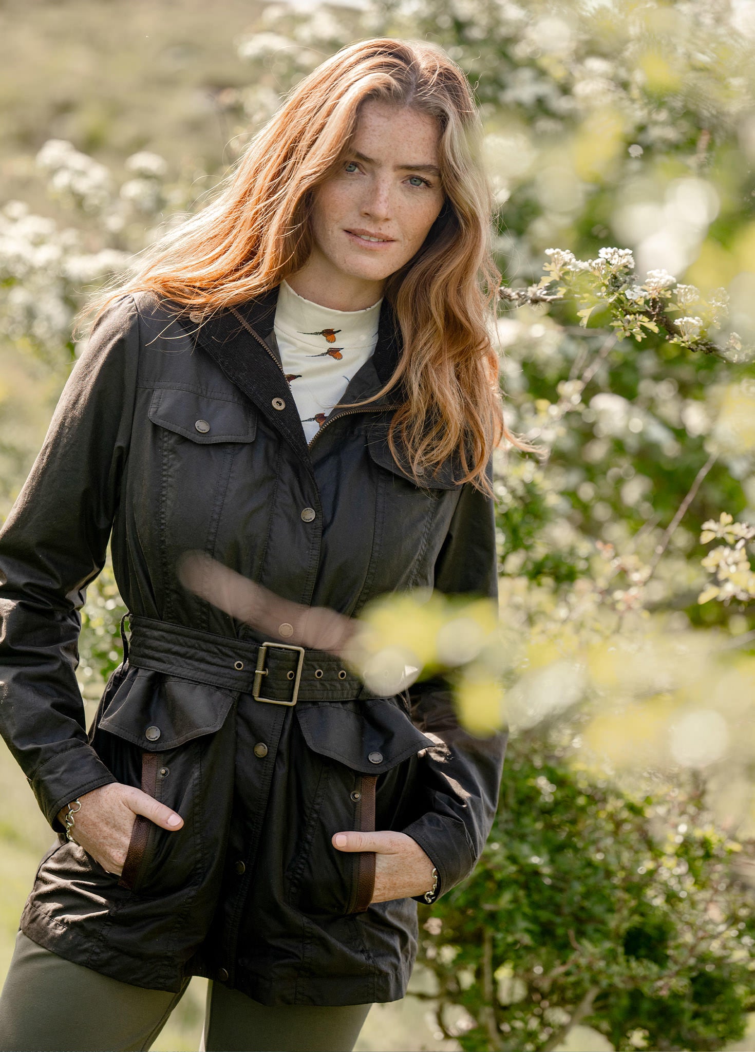 Gandon Women's wax cotton coat - Verdigris