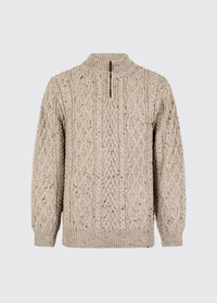 Henihan Men’s ¼ zip neck sweater - Oatmeal