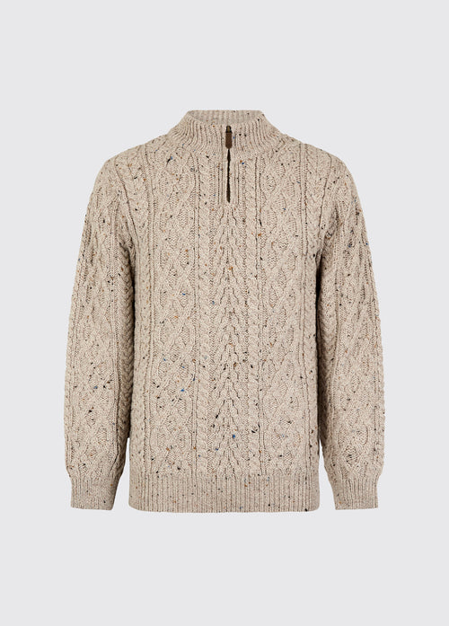 Henihan Men’s ¼ zip neck sweater - Oatmeal