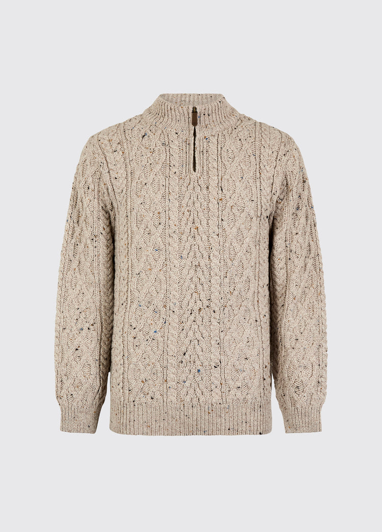 Henihan Men’s ¼ zip neck sweater - Oatmeal