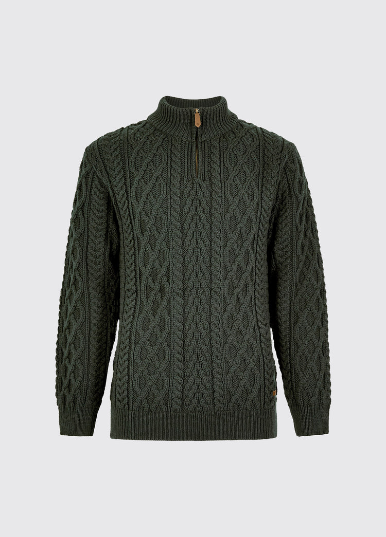 Henihan Men’s ¼ zip neck sweater - Olive