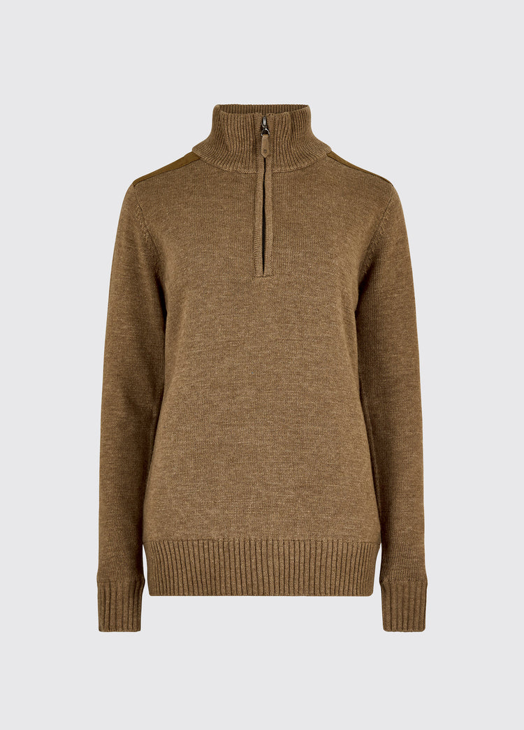 Hession Women's zip neck sweater - Elk