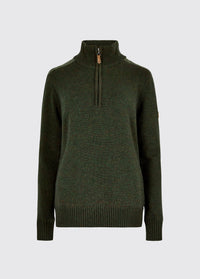 Hession Women's zip neck sweater - Olive