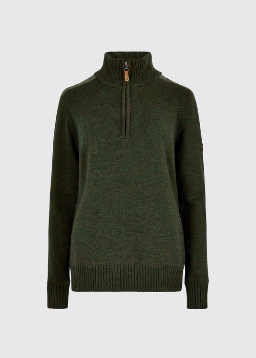 Hession Women's zip neck sweater - Olive