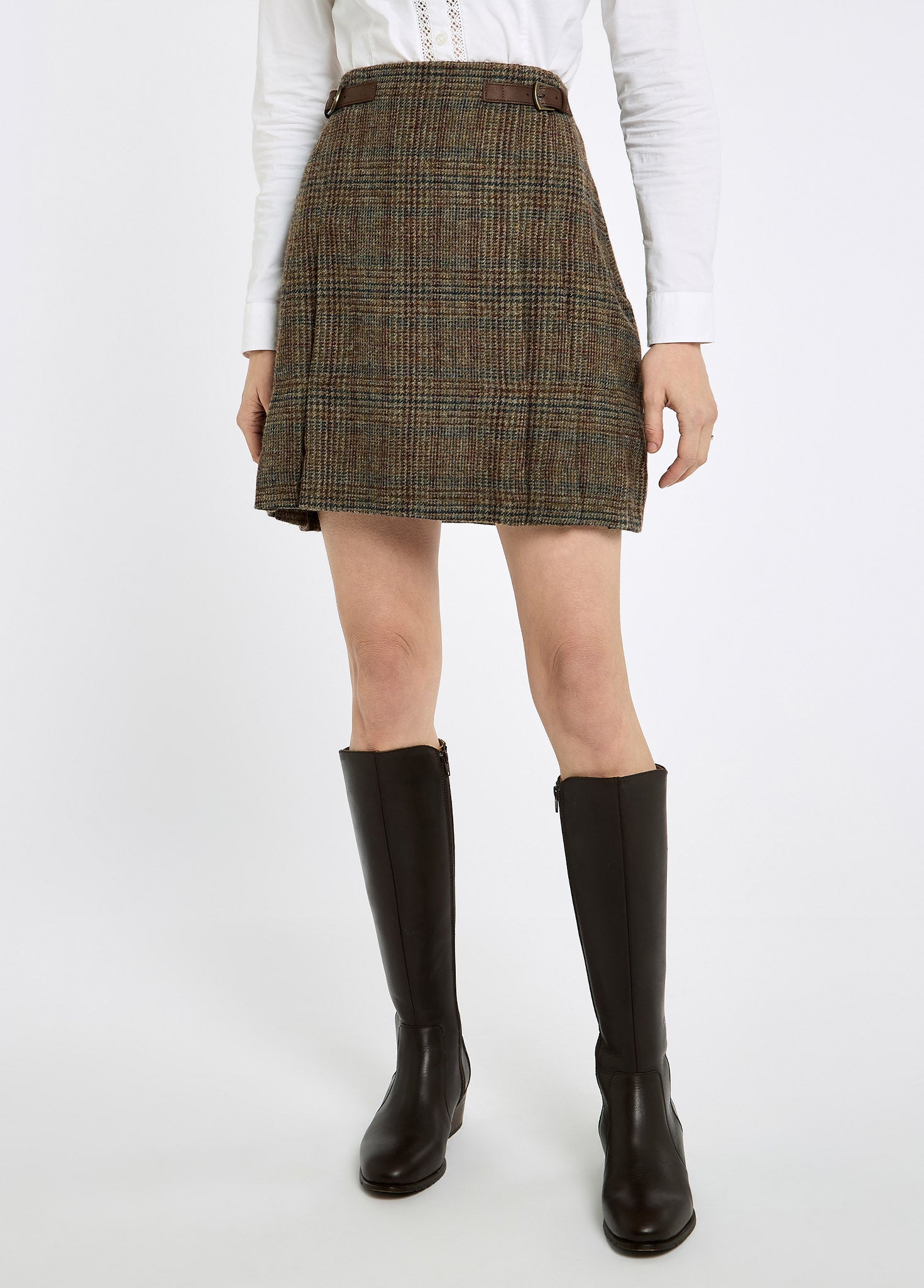Hornbeam Women's pleated tweed skirt - Kelty Glen