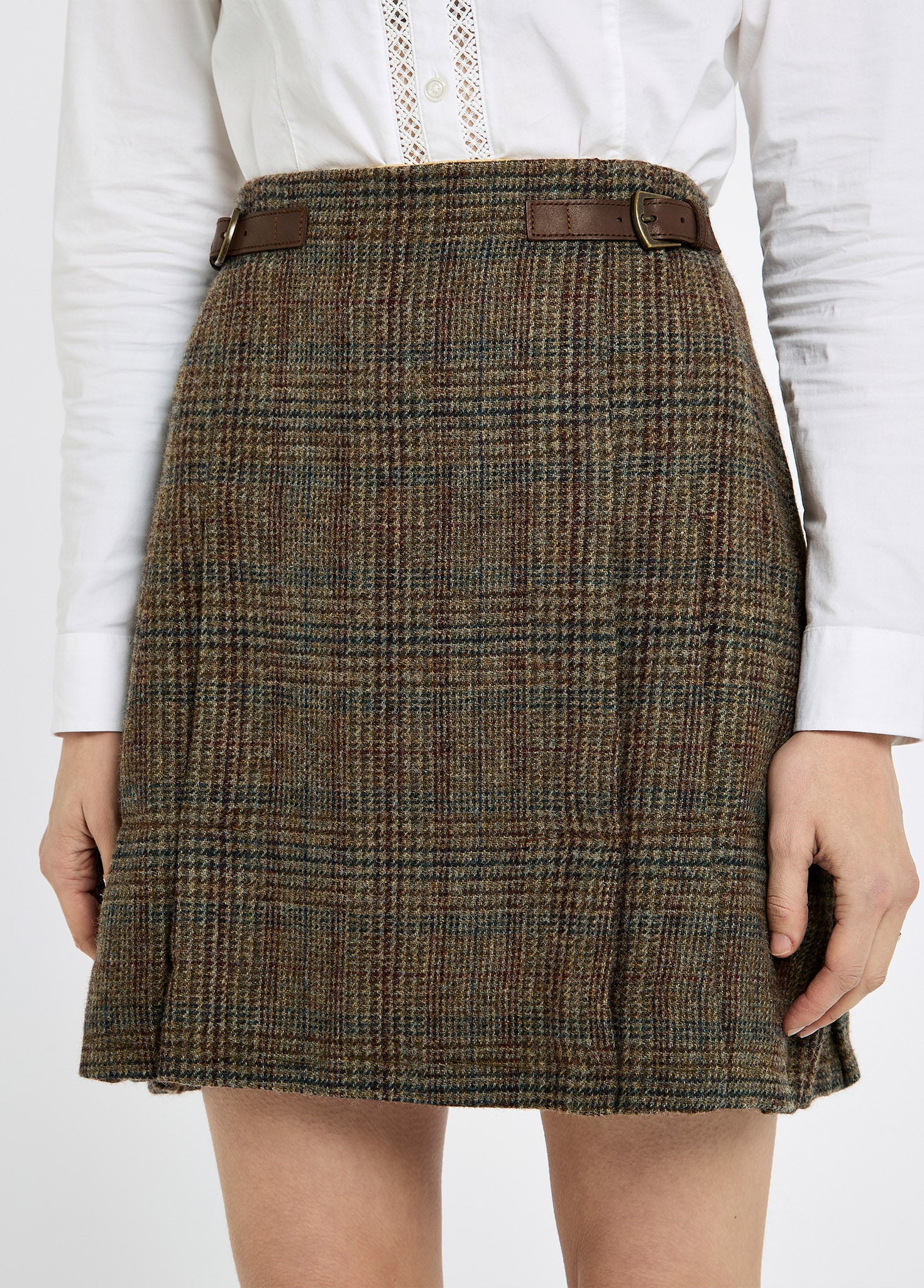 Hornbeam Women's pleated tweed skirt - Kelty Glen