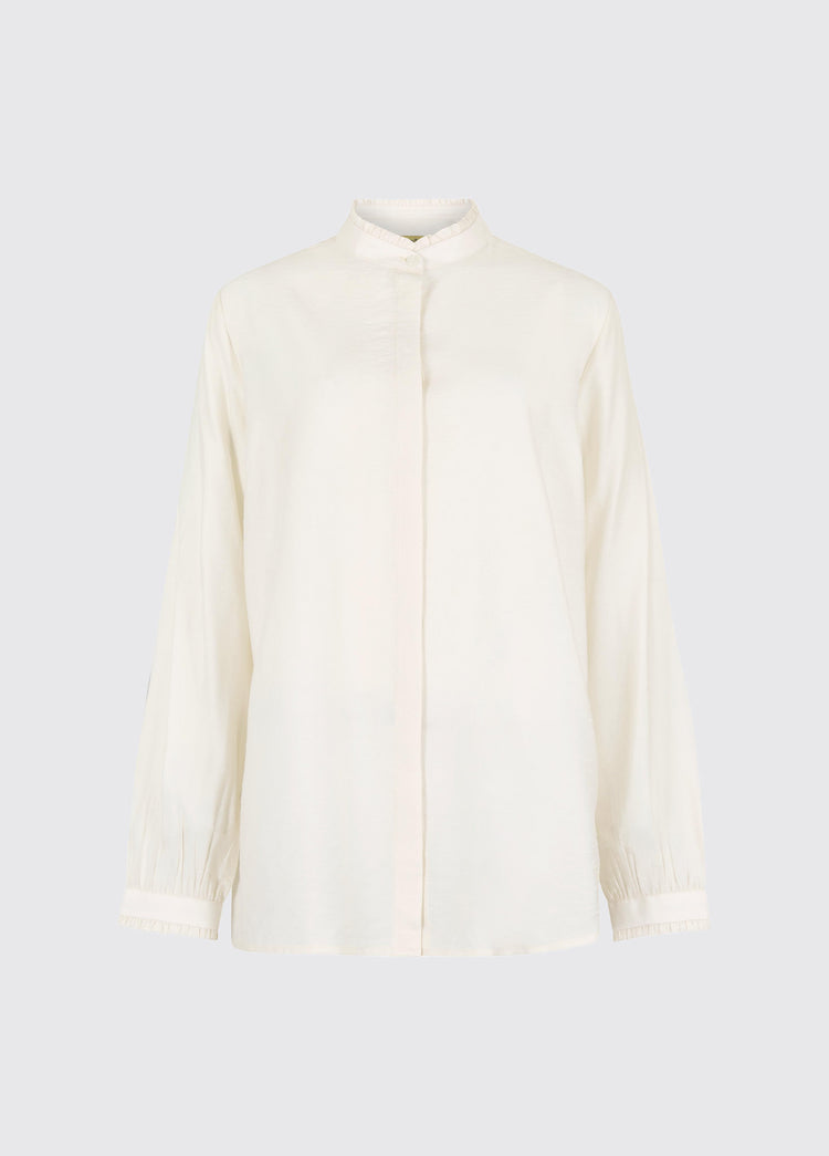 Iris Women's ruffle trim blouse - Ivory
