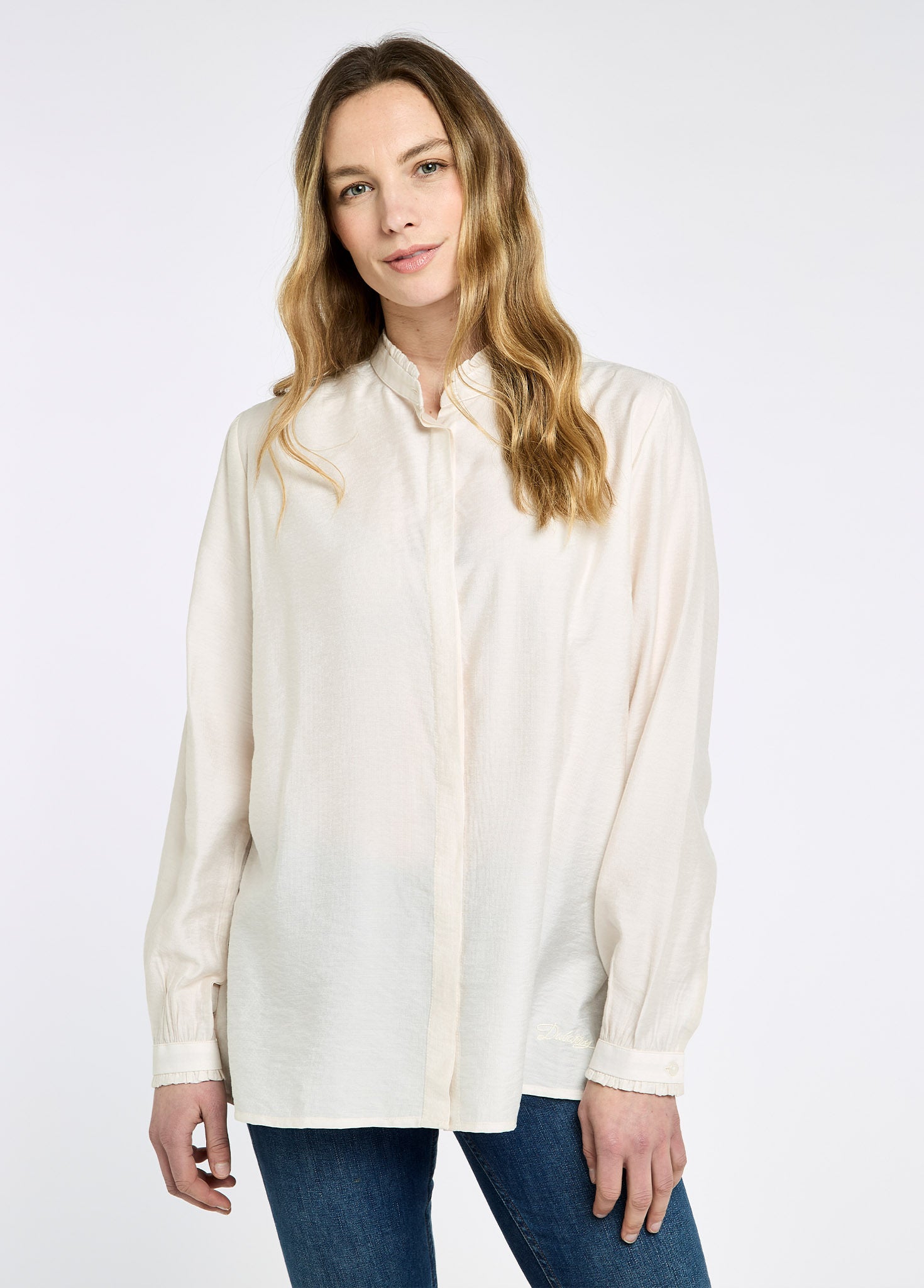 Iris Women's ruffle trim blouse - Ivory